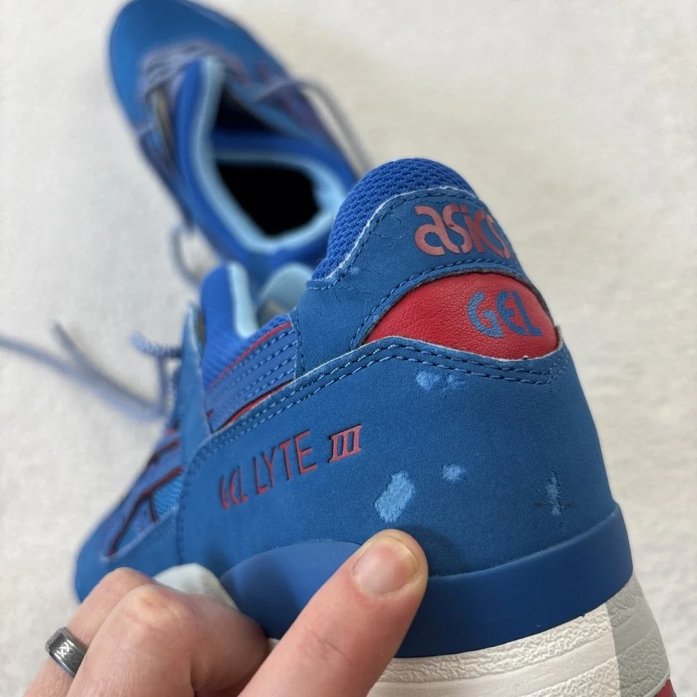 ASICS Gel Lyte 3 III OG 'Future Pack' Mens Size 10 Mid Blue/Red Sneakers H637Y